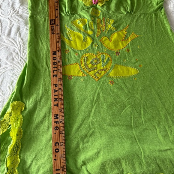 Vintage Victoria’s Secret PINK Cami Y2K Green Lime Size Medium Large Beaded - Picture 3 of 6